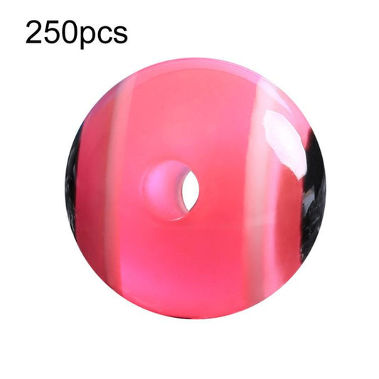 250 unidades de perlas de ojo para pesca, accesorios para cebo de pesca, clips para peces, 6 mm, 8 mm, 10 mm, 12 mm