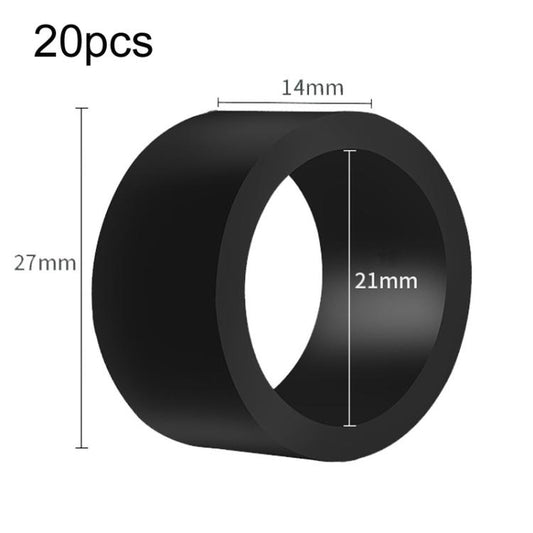 Anillo antideslizante de silicona para caña de pescar Anillo de goma para caña de pescar, 25 unidades Medianas Negras, 20 unidades Grandes Negras, 25 unidades Pequeñas Fluorescentes, 25 unidades Medianas Fluorescentes, 20 unidades Grandes Fluorescentes