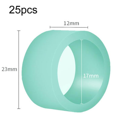 Silicone Fishing Rod Stop Anti-Slip Ring Fishing Rod Rubber Ring, 25pcs Medium Black, 20pcs Large Black, 25pcs Small Fluorescent, 25pcs Medium Fluorescent, 20pcs Large Fluorescent