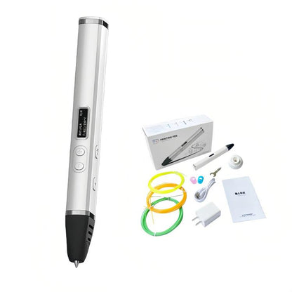 3D Printing Pen Kit With Detachable Body, HD OLED Screen & Precise Temperature Control – 3-Speed Adjustable