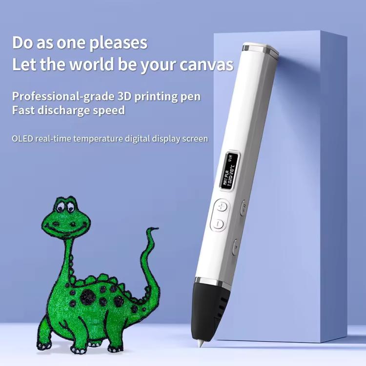 3D Printing Pen Kit With Detachable Body, HD OLED Screen & Precise Temperature Control – 3-Speed Adjustable