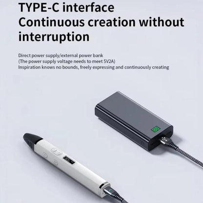 3D Printing Pen Kit With Detachable Body, HD OLED Screen & Precise Temperature Control – 3-Speed Adjustable