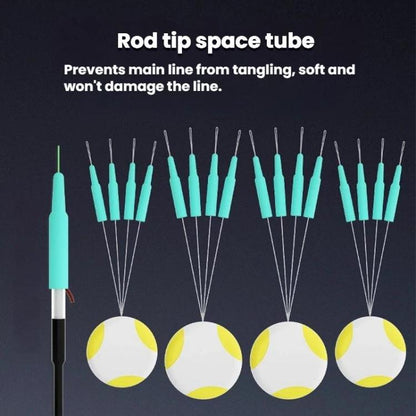 50pcs Rod Tip Anti-Tangle Space Tube Fishing Space Beans