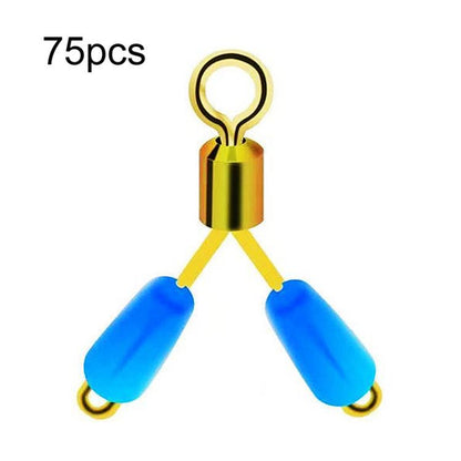 Connecteur pivotant anti-emmêlement 75 pièces en forme de 8, clip de tête rapide en silicone anti-emmêlement, petit, moyen, grand