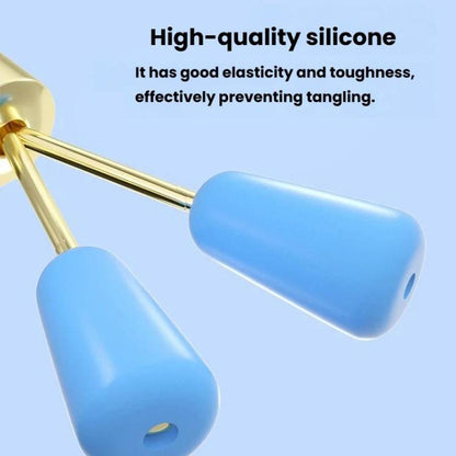 Connecteur pivotant anti-emmêlement 75 pièces en forme de 8, clip de tête rapide en silicone anti-emmêlement, petit, moyen, grand