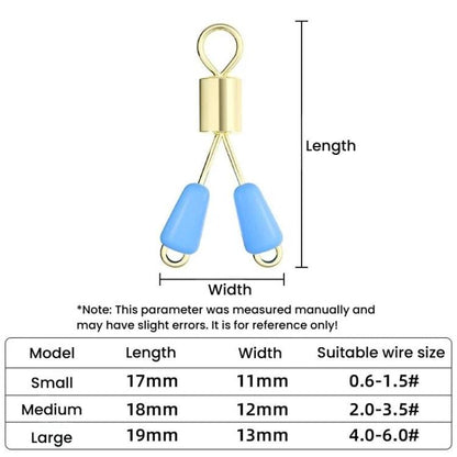 Connecteur pivotant anti-emmêlement 75 pièces en forme de 8, clip de tête rapide en silicone anti-emmêlement, petit, moyen, grand