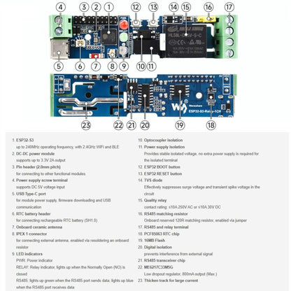 Industrial Control Board WiFi Network Relay Supporting WiFi / Bluetooth With Multiple Isolation Protection Circuits