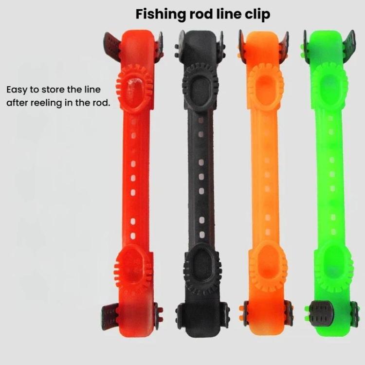 10pcs Enrouleur de ligne de canne à pêche rétractable, clip de ligne de canne à pêche