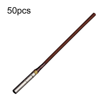 Connecteur de boucle pour canne à pêche 50 pièces, pointe de canne rotative, 0,8 mm, 0,9 mm, 1,0 mm, 1,1 mm, 1,2 mm, 1,3 mm, 1,4 mm, 1,5 mm, 1,6 mm, 1,7 mm, 1,8 mm, 2,0 mm, 2,2 mm