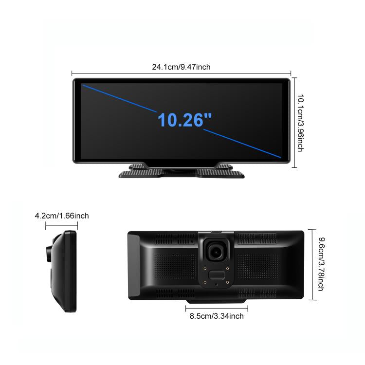 4K HD Car Recorder Car Navigator Carplay Car Center Monitor, A4473