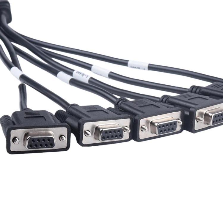 OBD2 mâle vers 6 adaptateurs femelles DB9 Câble de connexion d'outil de diagnostic, mâle vers 6 femelles DB9