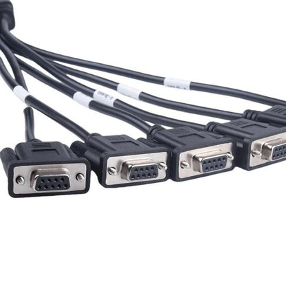 OBD2 mâle vers 6 adaptateurs femelles DB9 Câble de connexion d'outil de diagnostic, mâle vers 6 femelles DB9