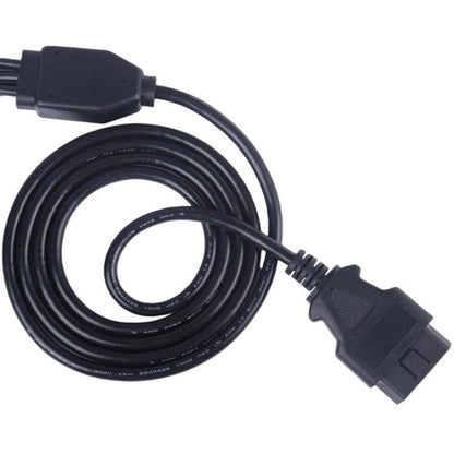 OBD2 mâle vers 6 adaptateurs femelles DB9 Câble de connexion d'outil de diagnostic, mâle vers 6 femelles DB9