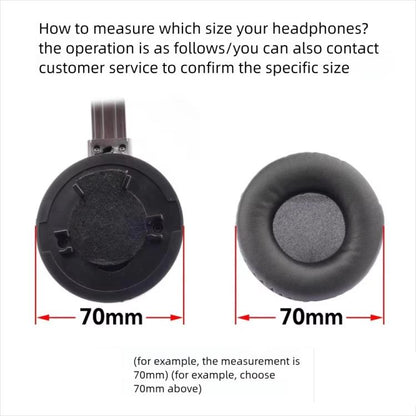 2pcs Universal  Round Soccer-Pattern Foam Ear Pads For Headphones