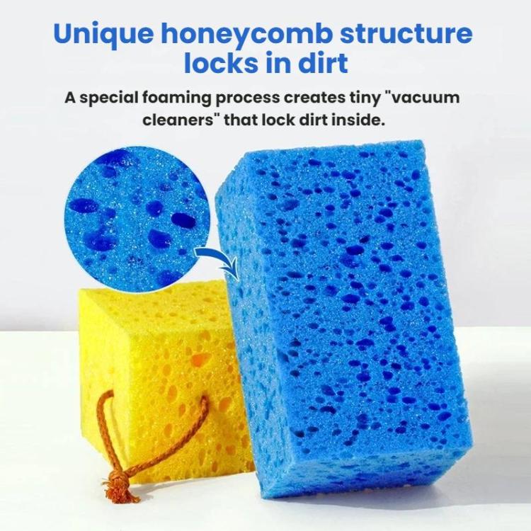 Thickened Car Wash Honeycomb Sponge Car Stain Remover Cleaner, 17x10x8cm English Card, 21x11x8cm English Card