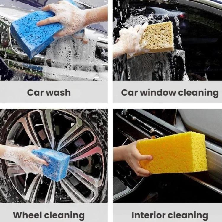 Thickened Car Wash Honeycomb Sponge Car Stain Remover Cleaner, 17x10x8cm English Card, 21x11x8cm English Card
