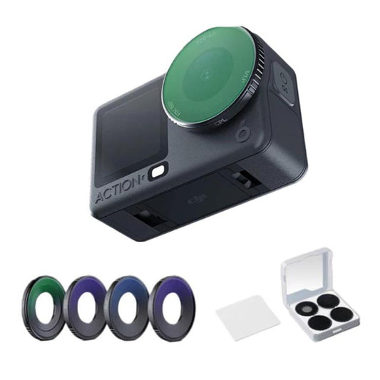 Kit de filtros 4 en 1 para cámara DJI Osmo Action 6: filtros CPL/ND8/ND16/ND32 para lentes.