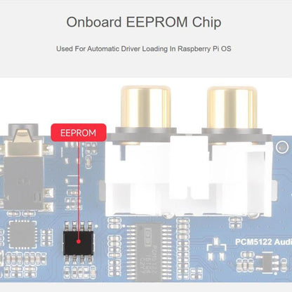 For Raspberry Pi HIFI I2S DAC Audio Sound Card 40 Pin GPIO Interface Stereo Encoding Decoding, 32223