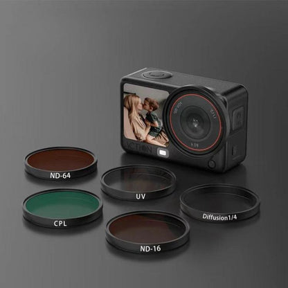 For DJI Osmo Action 6 Camera Lens Filter, ND8, ND16, ND32, ND64, CPL, UV, Diffusion 1/4, CPL+ND16+Diffusion1/4, CPL+ND8+ND16, CPL+ND16+ND32+Diffusion1/4, CPL+ND8+ND16+ND32, CPL+ND8+ND16+ND32+ND64+Diffusion1/4