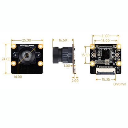 1.38 MP B/W Global Shutter Camera Module 95.5 Degree Wide Angle Support 1280×1080 120fps, 32175