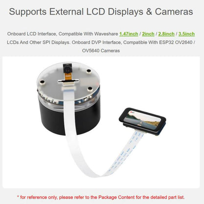 WAVESHARE ESP32-S3 AI Smart Speaker Development Board Dual-Mic Noise Reduction Echo Cancellation Surround RGB Light Effect