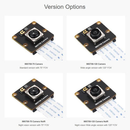 12MP High Resolution Auto Focus Camera Support High Dynamic Range, WAVESHARE IMX708 Standard 75 Degree, WAVESHARE IMX708 75 Degree Support Night Vision, WAVESHARE IMX708 Wide-angle 120 Degree, WAVESHARE IMX708 120 Degree Support Night Vision