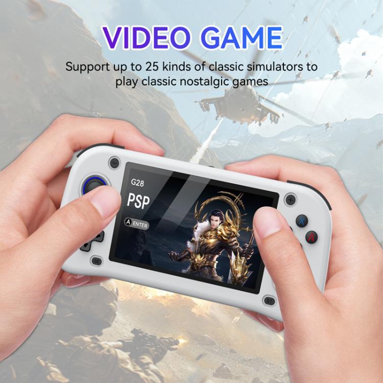 G28 Portable Handheld Open-Source Game Console 4.3 Inch HD IPS Screen, ARM Quad-Core Cortex-A7 1.3GHz, 64GB