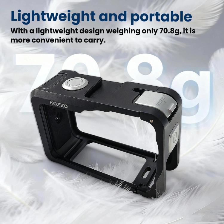 kozzo DJ101 Metal Rabbit Cage Sports Camera Dual Opening Aluminum Alloy Expanding Protective Bezel, For DJI Osmo Action 6