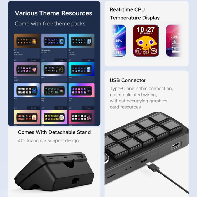 WAVESHARE MK10 Multi-Functional AI Voice Control Panel