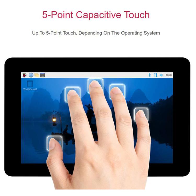 For Raspberry Pi WAVESHARE 5 inch Capacitive 5-point Touch IPS Display 2, 32383