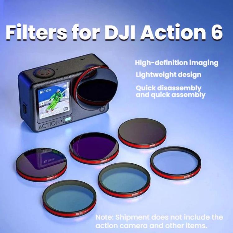 For DJI Osmo Action 6 BRDRC Lens Filter Accessories