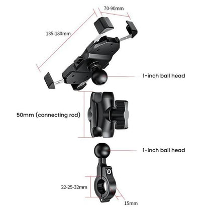 Motorcycle Elevated Phone Holder Bicycle Navigation Phone Holder Base, Kewig M11-C1, Kewig M11-C2