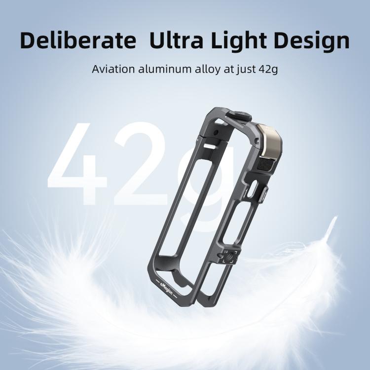 For Insta360 X4 Air aMagisn Quick-Release Metal Cage Wind Noise Reduction Expandable Frame with Lens Cap
