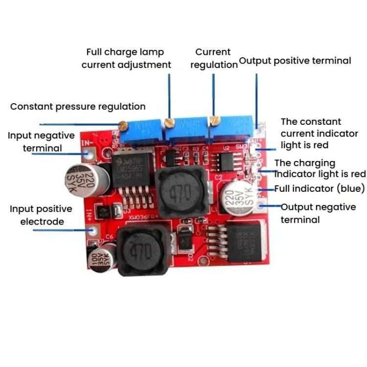 2pcs DC Automatic Buck-Boost Constant Current Constant Voltage Charging Module LM2596 XL6019 Chips