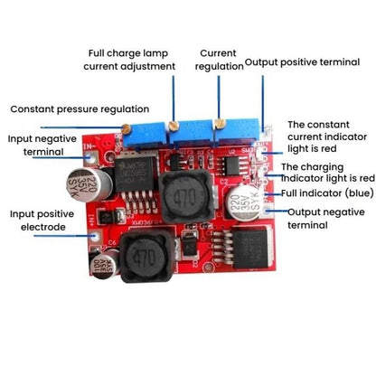 2pcs DC Automatic Buck-Boost Constant Current Constant Voltage Charging Module LM2596 XL6019 Chips