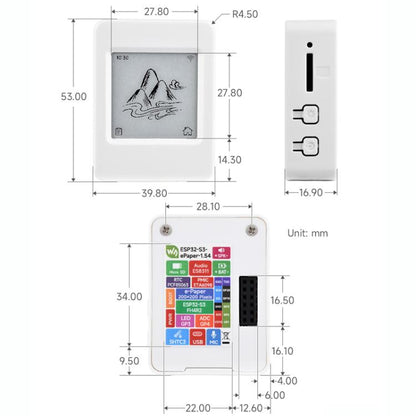 WAVESHARE ESP32-S3 1.54 Inch Ink Screen E-Paper AIoT Development Board