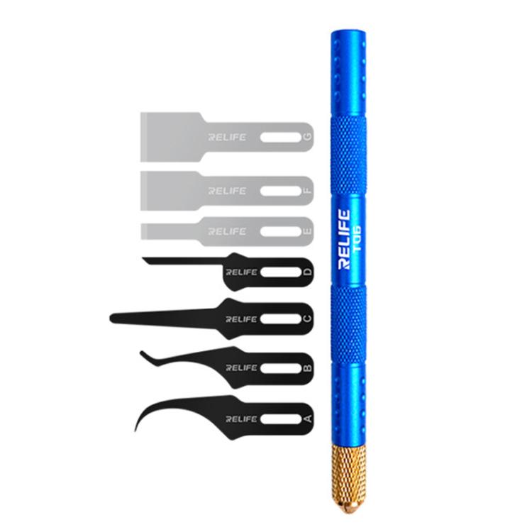 Multi-functional Mobile Phone Repair Blade Set Pry IC Chip CPU Layers Scrape Edge Rubber Degumming Tool, TK5