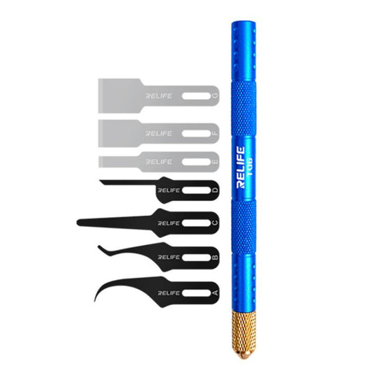 Multi-functional Mobile Phone Repair Blade Set Pry IC Chip CPU Layers Scrape Edge Rubber Degumming Tool, TK5