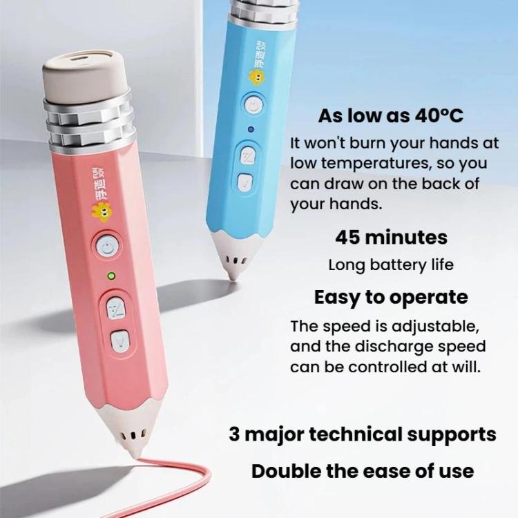 FUNJOY CH415-14 Rechargeable 3D Printing Pen With Indicator Light Kids Low Temperature 3D Stereo Pen