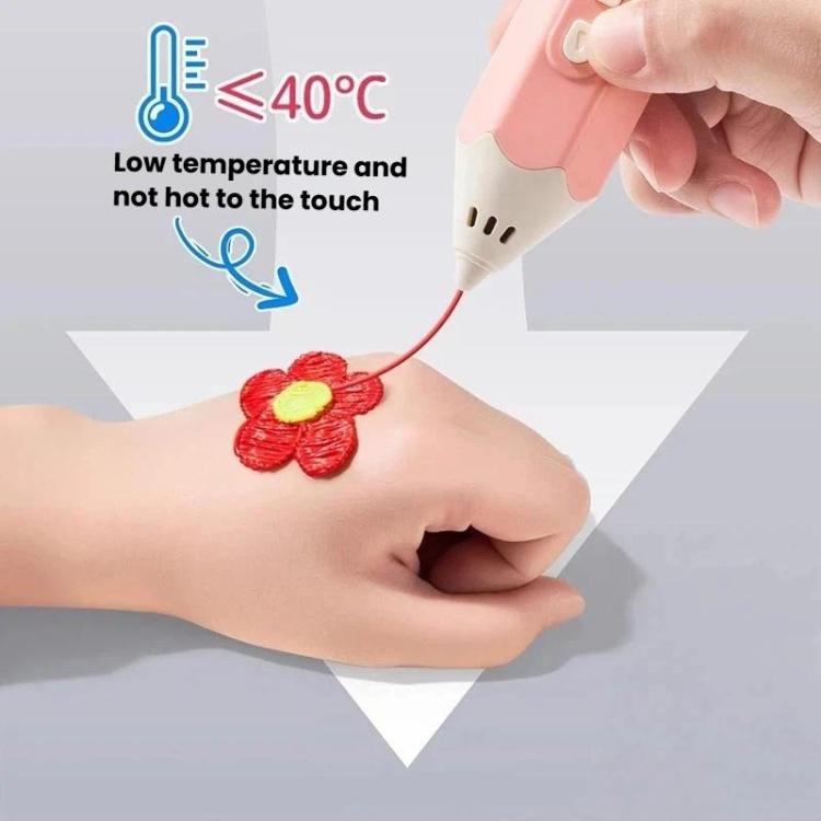 FUNJOY CH415-14 Rechargeable 3D Printing Pen With Indicator Light Kids Low Temperature 3D Stereo Pen