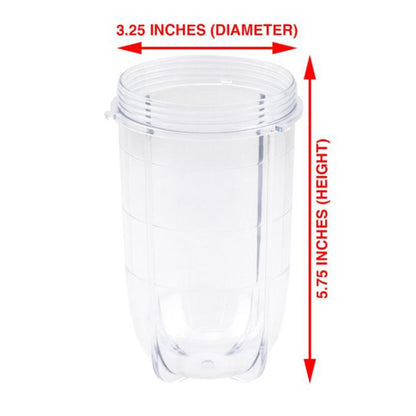 12 In 1 Replacement Parts Set for Magic Bullet 250W Personal Blender Includes 16oz Cup, Blade Base, Sealing Ring