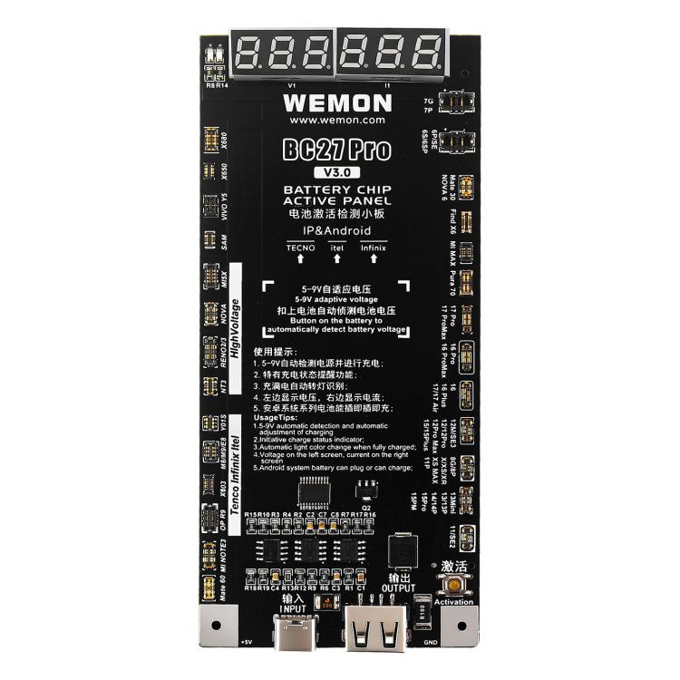 WEMON BC27 Pro V3.0 Battery Activator Board For IPhone 6 To 17 Series & Android Devices, BC27 Pro V3.0