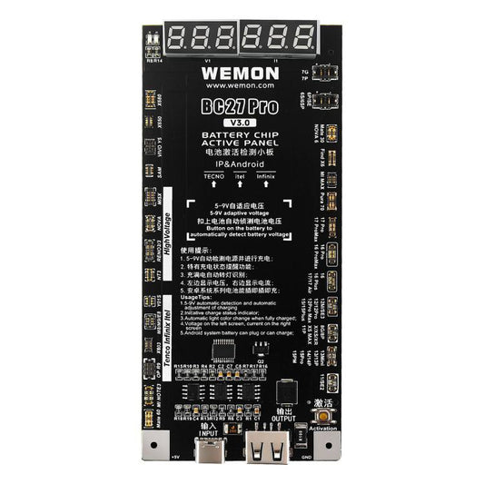 WEMON BC27 Pro V3.0 Battery Activator Board For IPhone 6 To 17 Series & Android Devices, BC27 Pro V3.0