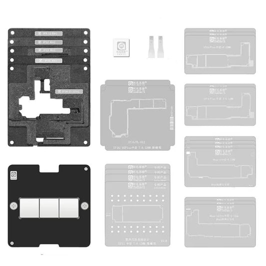 AΜAOΕ X-16 Sereis 28-In-1 Planting Tin Platform Set With Magnet Base Position Plate Middle Layer Solder Tin Net