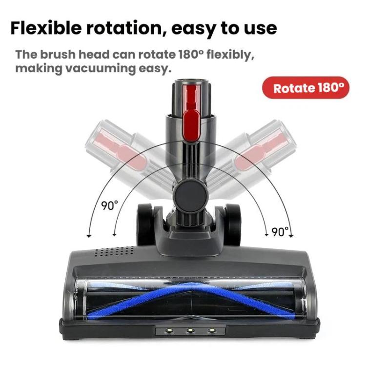 For Dyson V7 V8 V10 V11 V15 Floor Brush Attachment Motorized Cleaner Head With LED Light, Soft Roller, Bristle Roller