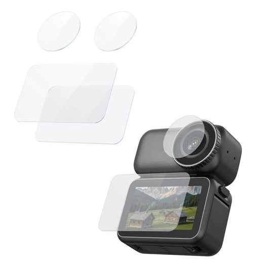 واقي شاشة زجاجي مقوى من تيليسين + غشاء ناعم لعدسة الكاميرا لجهاز DJI Osmo Nano، طقمين لجهاز DJI Osmo Nano