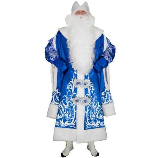 4pcs Santa Claus Cosplay Costume Christmas Outfit Hat Glove Large Storage Bag