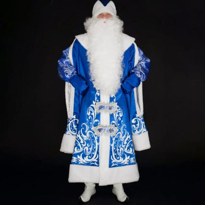 4pcs Santa Claus Cosplay Costume Christmas Outfit Hat Glove Large Storage Bag