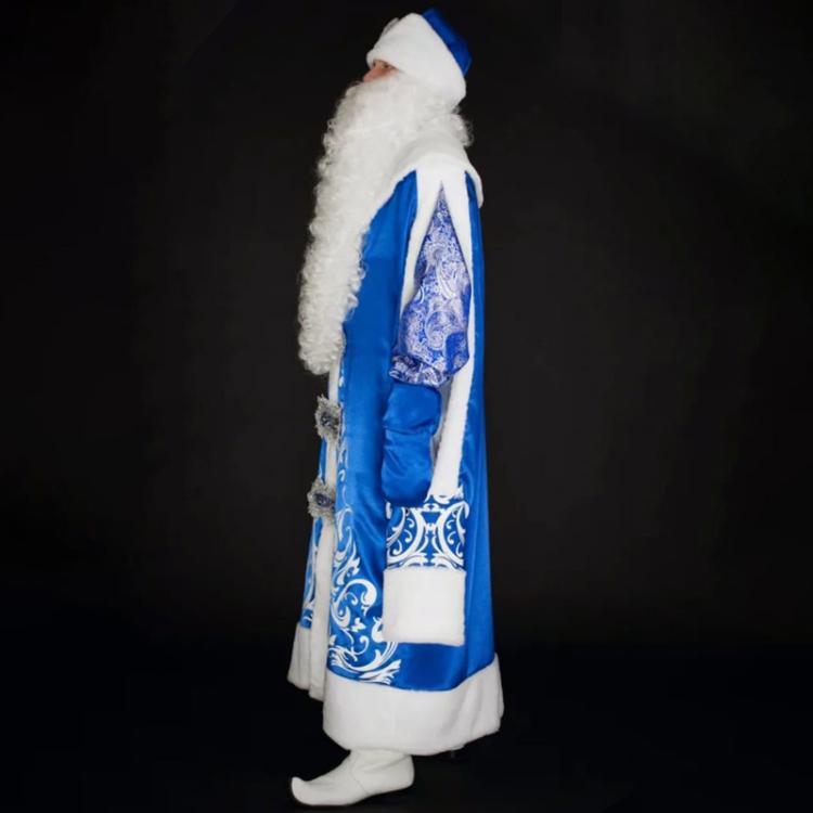 4pcs Santa Claus Cosplay Costume Christmas Outfit Hat Glove Large Storage Bag