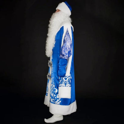 4pcs Santa Claus Cosplay Costume Christmas Outfit Hat Glove Large Storage Bag